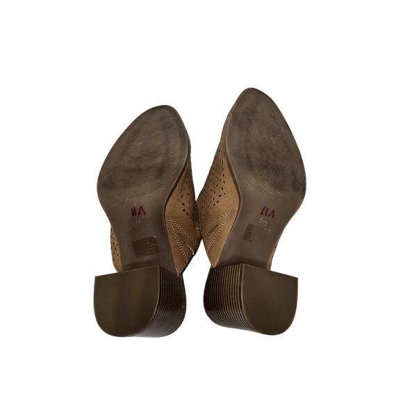 Torrid Women's Cognac Faux Leather Laser Cut Mule Slip On Shoe Size 11.5 Wide - Picture 6 of 7